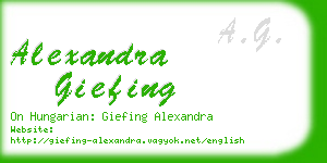 alexandra giefing business card